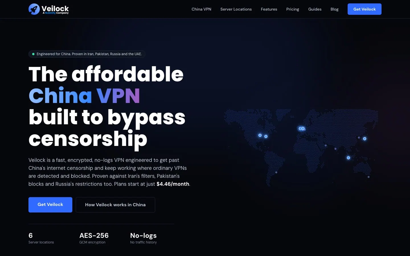 Veilock home page